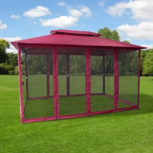 Moskitonetz-Wand für Comfort Gartenpavillon | bordeaux