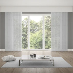 Verdi Collection Gardine mit Schlaufenband + Leinen-Optik | halbtransparent