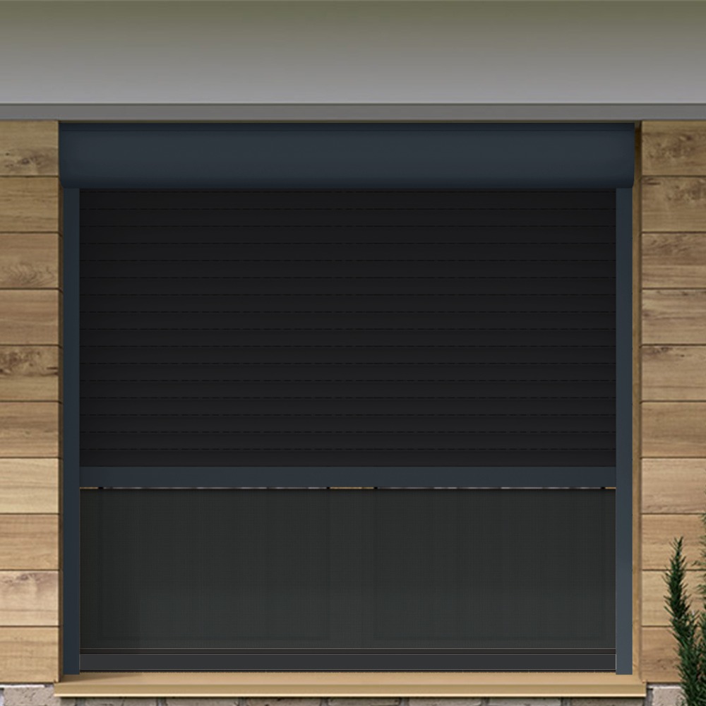 Vorbaurollladen Hybrid nach Maß | Insektenschutz- / Screen Rollo. Wahlweise integriert: Insektenschutzrollo oder Screenrollo. Aluminium-Führungsschienen. Kunststoff- oder hochwertige Aluminiumlamellen. 30 verschiedene Lamellenfarben verfügbar (u.a. Holzoptik). Auch als Fenster- und Türkombinationen möglich. Der All-in-One-Rollladen – mit integriertem Insektenschutz oder Screenrollo Dein Vorteile * Exklusiv bei Jalousiescout: Integriertes Screenrollo schützt vor Sonnen & Insekten * Doppelläufige Alu-Führungsschienen mit 3 Kastenformen * 30 Lamellenfarben für Alu & Kunststoffprofile * Markenmotoren mit Zeitschaltuhren oder Funk & Smartphone bedienbar * Genieße frische Luft und natürliche Belüftung ohne Insektenplage * Einfachste Nutzung. Sonnenschutz und Insektenschutz wann du es auch brauchst – ohne Klemmrahmen