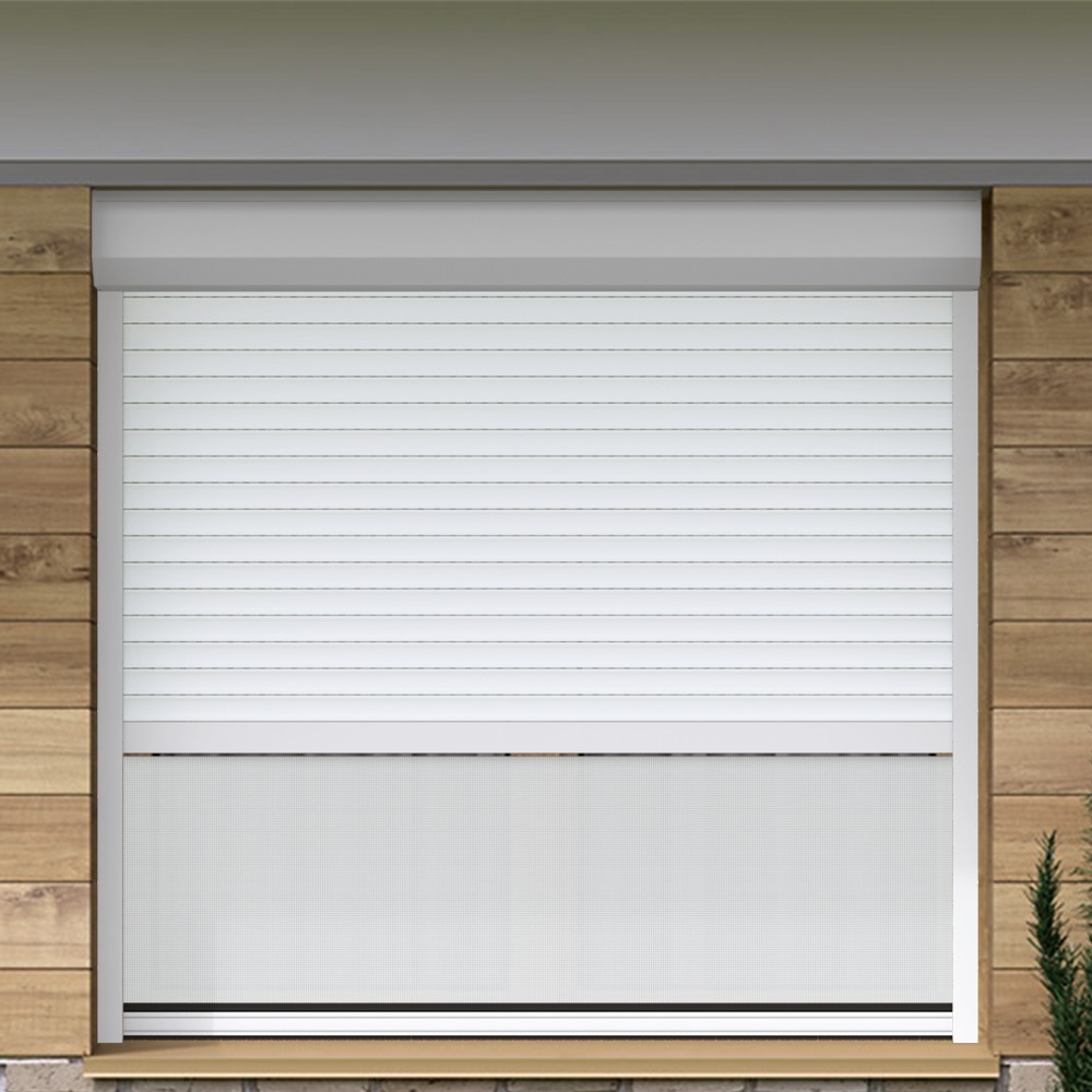 Vorbaurollladen Hybrid nach Maß | Insektenschutz- / Screen Rollo. Wahlweise integriert: Insektenschutzrollo oder Screenrollo. Aluminium-Führungsschienen. Kunststoff- oder hochwertige Aluminiumlamellen. 30 verschiedene Lamellenfarben verfügbar (u.a. Holzoptik). Auch als Fenster- und Türkombinationen möglich. Der All-in-One-Rollladen – mit integriertem Insektenschutz oder Screenrollo Dein Vorteile * Exklusiv bei Jalousiescout: Integriertes Screenrollo schützt vor Sonnen & Insekten * Doppelläufige Alu-Führungsschienen mit 3 Kastenformen * 30 Lamellenfarben für Alu & Kunststoffprofile * Markenmotoren mit Zeitschaltuhren oder Funk & Smartphone bedienbar * Genieße frische Luft und natürliche Belüftung ohne Insektenplage * Einfachste Nutzung. Sonnenschutz und Insektenschutz wann du es auch brauchst – ohne Klemmrahmen