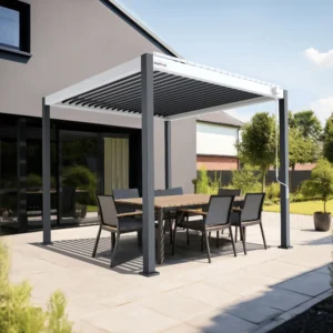 PERGOMONDO Pergola mit Lamellendach. Entdecken Sie das ganze Jahr über Luxus im Freien mit PERGOMONDO Pergolen! Willkommen im Reich der Outdoor-Entspannung! PERGOMONDO bringt Ihnen die ultimative Pergola mit Lamellendach