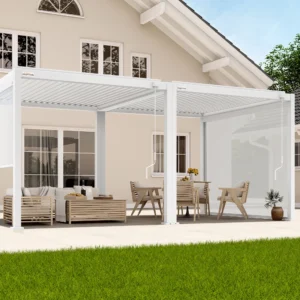 PERGOMONDO Pergola mit Lamellendach. Entdecken Sie das ganze Jahr über Luxus im Freien mit PERGOMONDO Pergolen! Willkommen im Reich der Outdoor-Entspannung! PERGOMONDO bringt Ihnen die ultimative Pergola mit Lamellendach